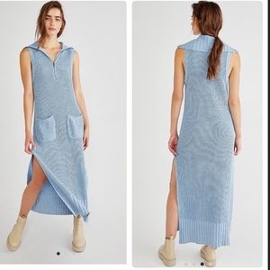 free people catch the breeze maxi dress Free People Catch The Breeze Button Up Ivory Maxi Dress Size S New